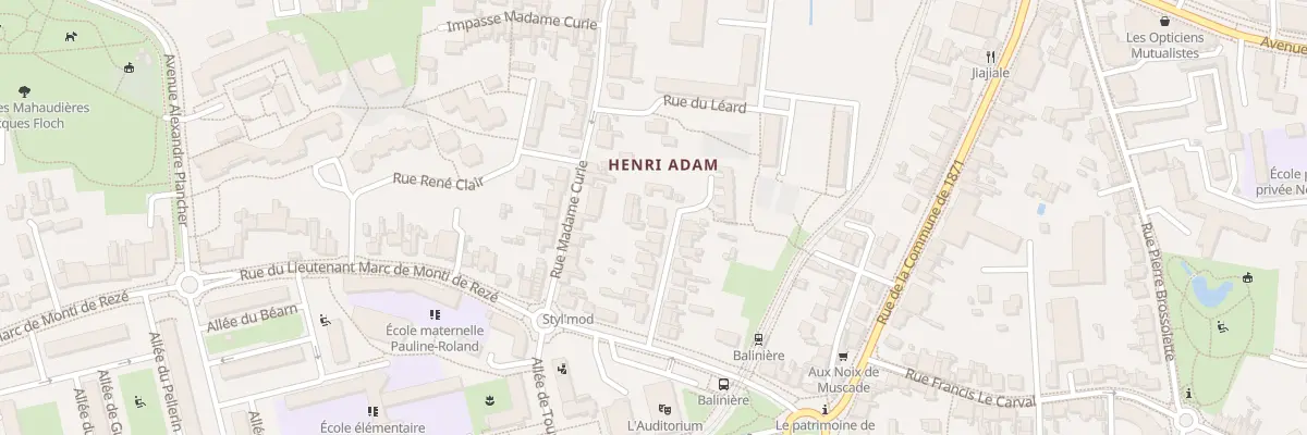 Plan du 15 Av Henri Adam à Rezé