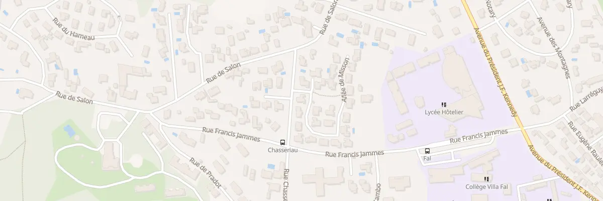 Plan du 2 All de Misson à Biarritz