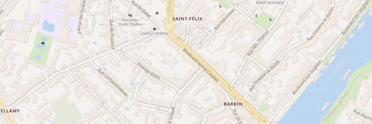 Plan du 33 Bd Amiral Courbet à Nantes