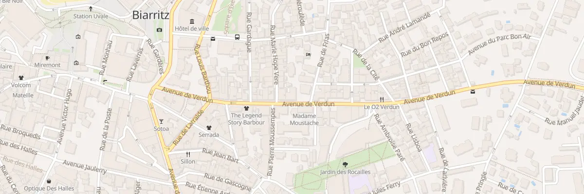Plan du 25 Av de Verdun à Biarritz