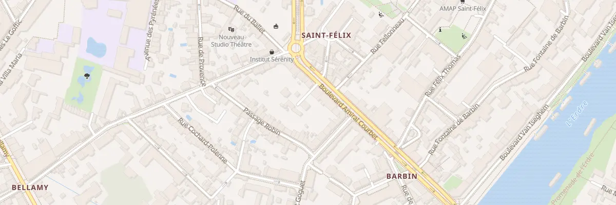 Plan du 35B Bd Amiral Courbet à Nantes