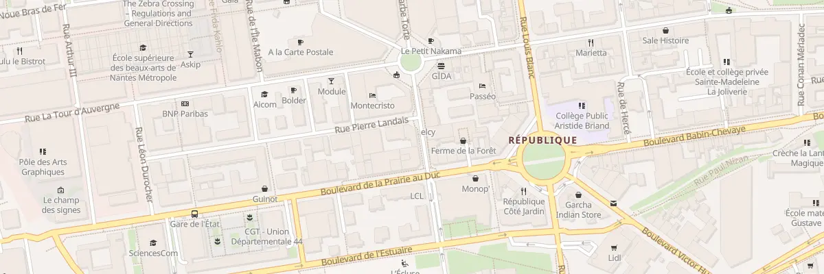 Plan du 10 Rue Alain Barbe Torte à Nantes