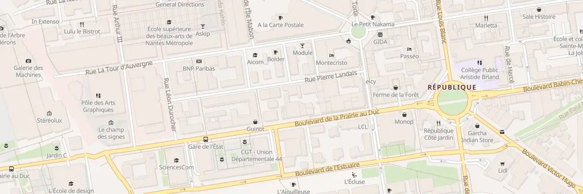 Plan du 34B Bd de la Prairie au Duc à Nantes