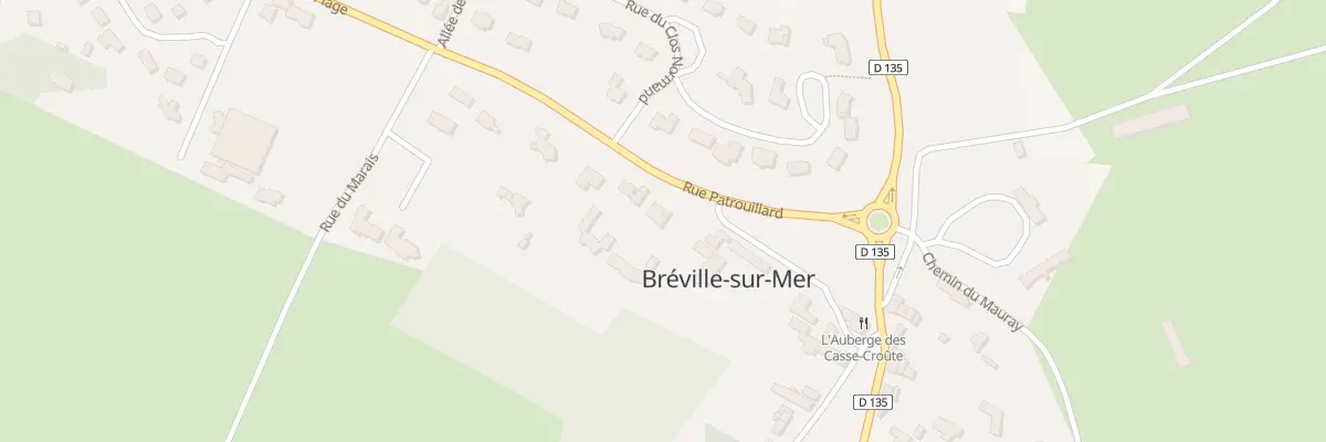 Plan de la Rue Patrouillard à Bréville-sur-Mer