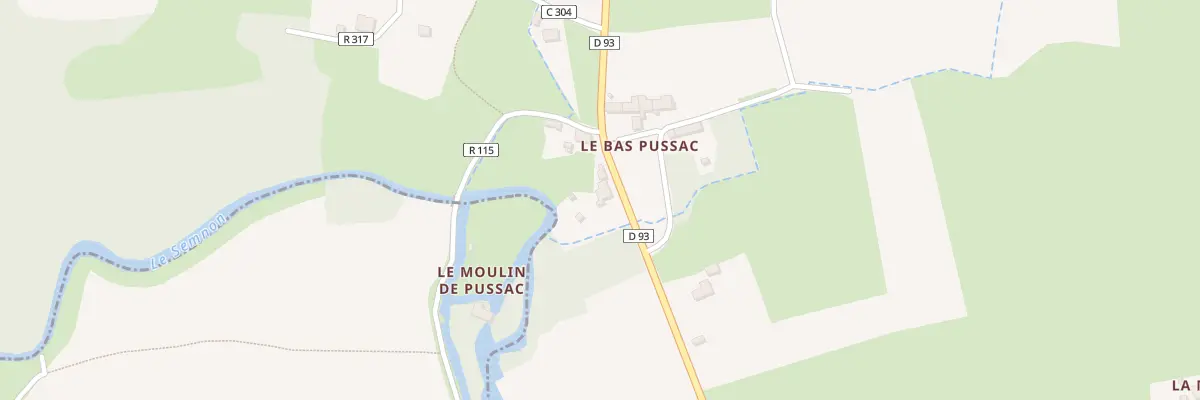 Plan du 44 Le Bas Pussac à Tresbœuf