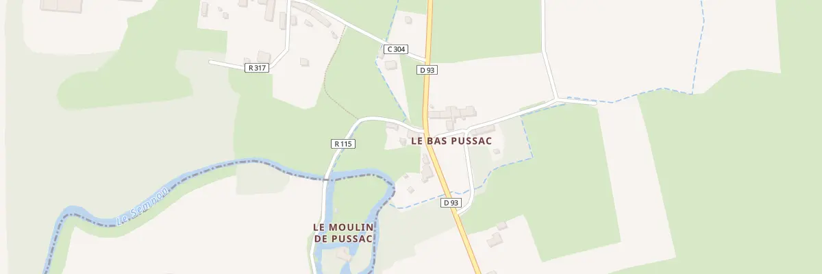 Plan du 42 Bas Pussac à Tresbœuf