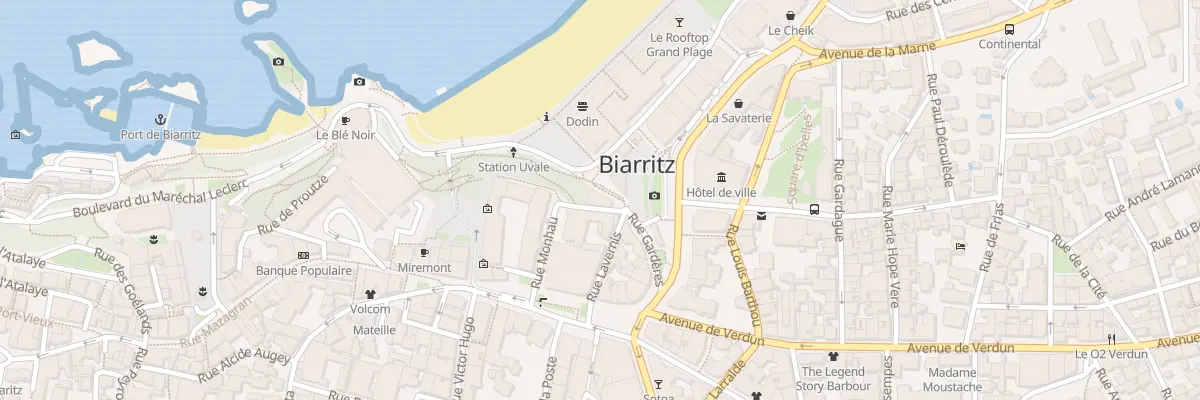 Plan du 2 Rue Gardères à Biarritz