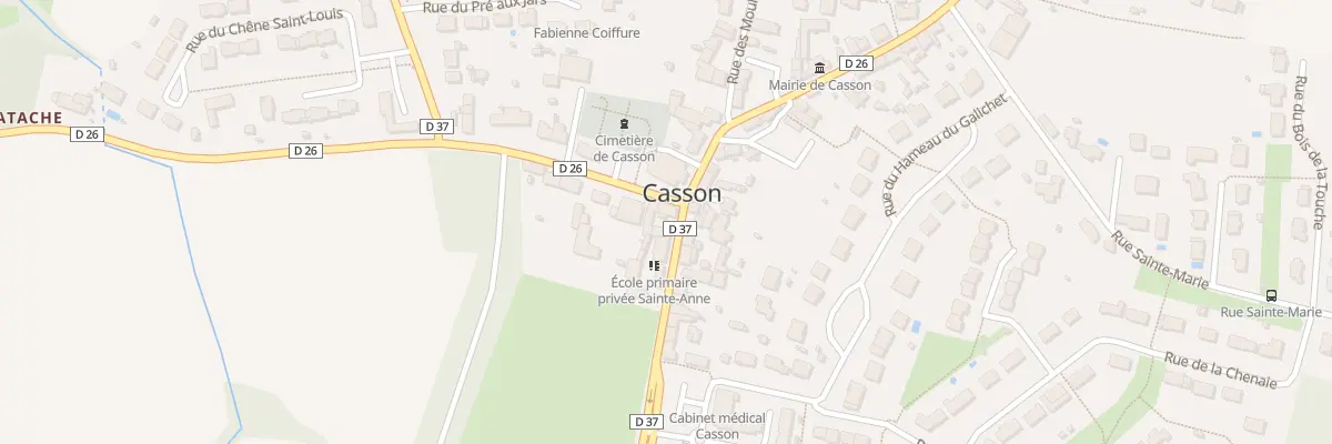 Plan du 1 Rue du patis jars à Casson