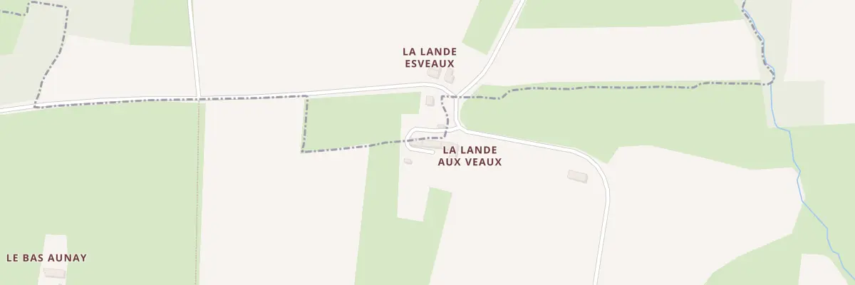 Plan du 9000 La Lande aux Veaux à Vieux-Viel