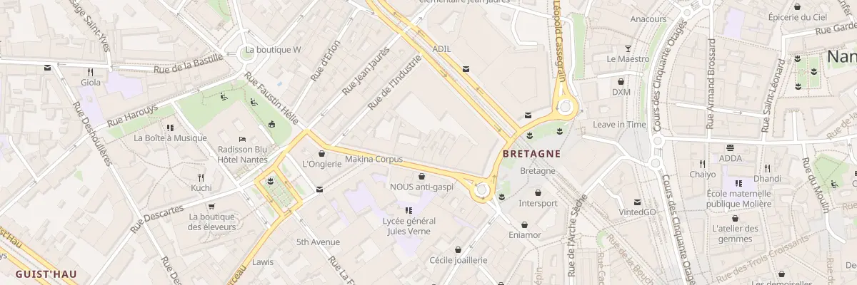Plan du 16 Rue Mercoeur à Nantes
