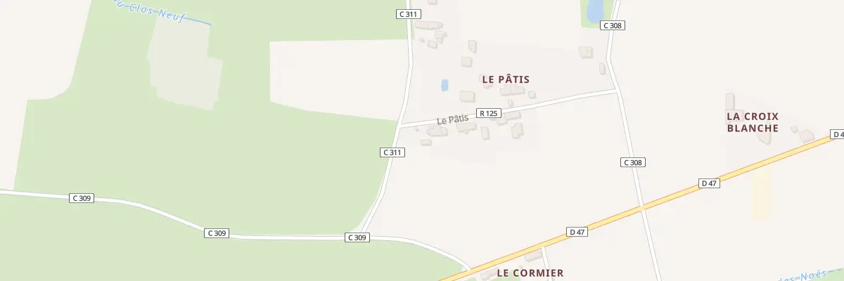 Plan du 2 La Bahuchais à Tresbœuf