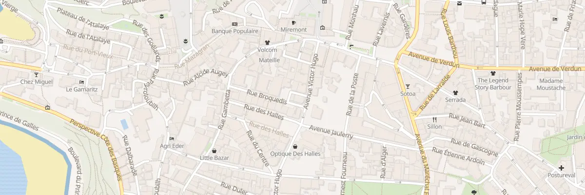 Plan du 9 Rue Broquedis à Biarritz