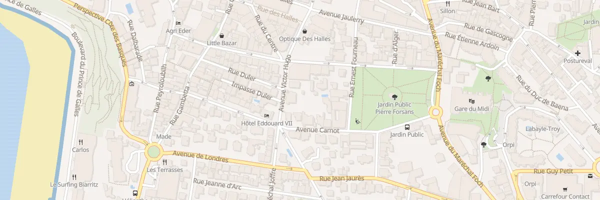 Plan du 21 Rue Victor Hugo à Biarritz