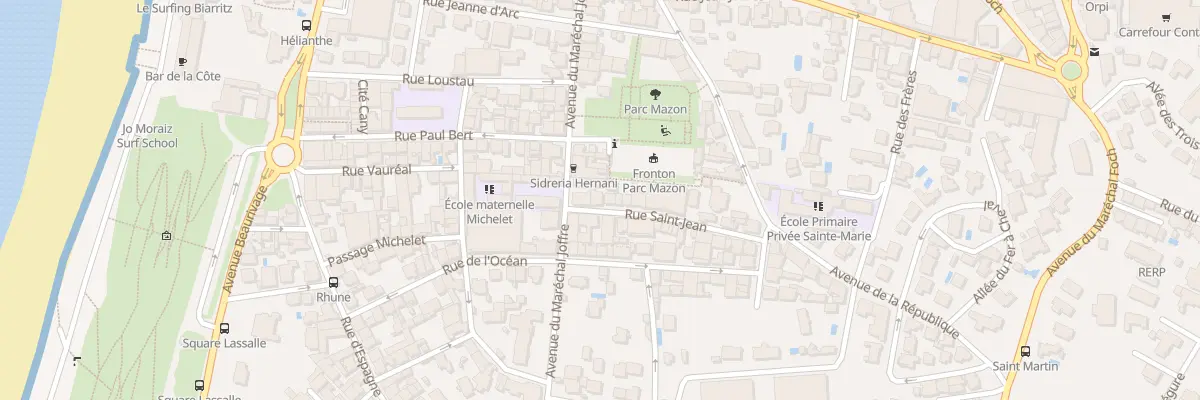 Plan du 20 Rue Saint Jean à Biarritz