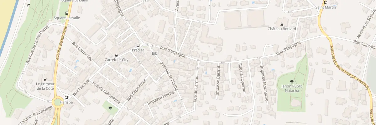 Plan du 68 Rue d’Espagne à Biarritz
