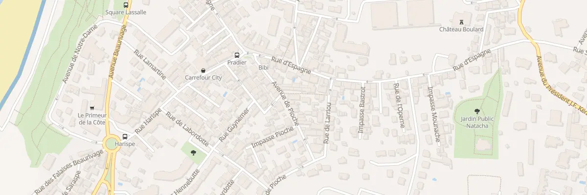 Plan du 13 Av de Pioche à Biarritz
