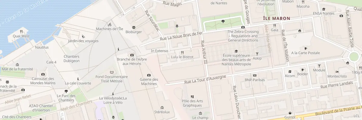 Plan du 4 Mail du Front Populaire à Nantes