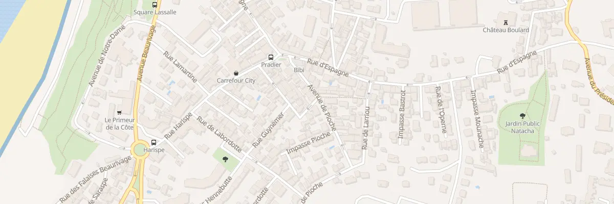 Plan du 36 Rue Fontaine Jean Blanc à Biarritz