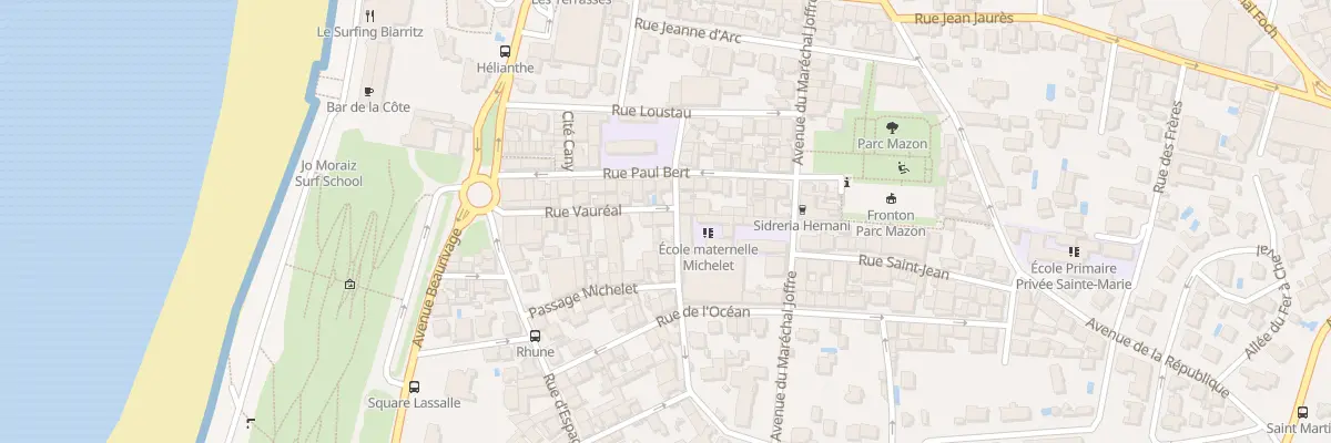 Plan du 16 Rue Vauréal à Biarritz