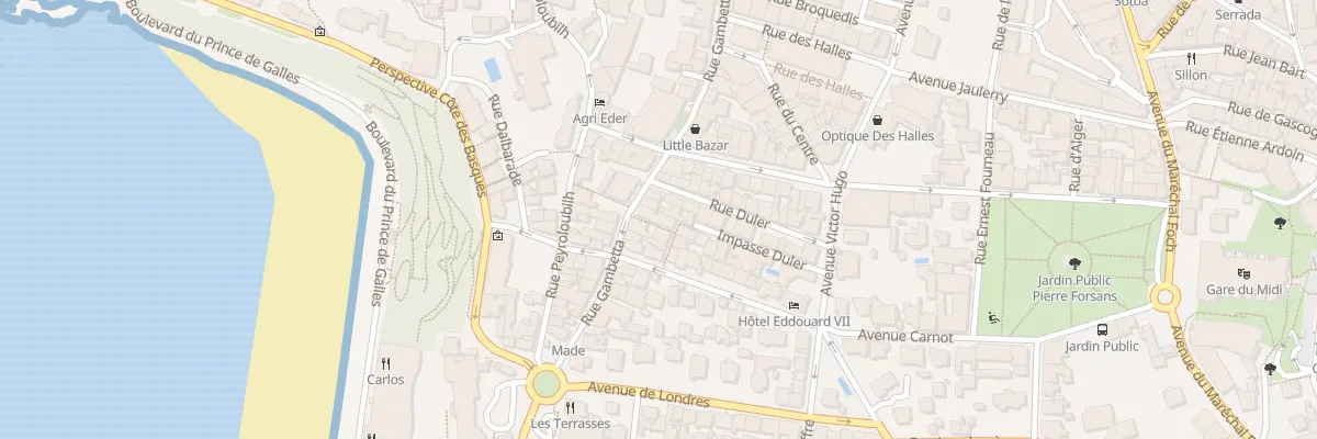 Plan du 2 Pas Jean Cocteau à Biarritz