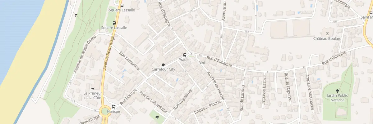 Plan du 1 Rue Harispe à Biarritz