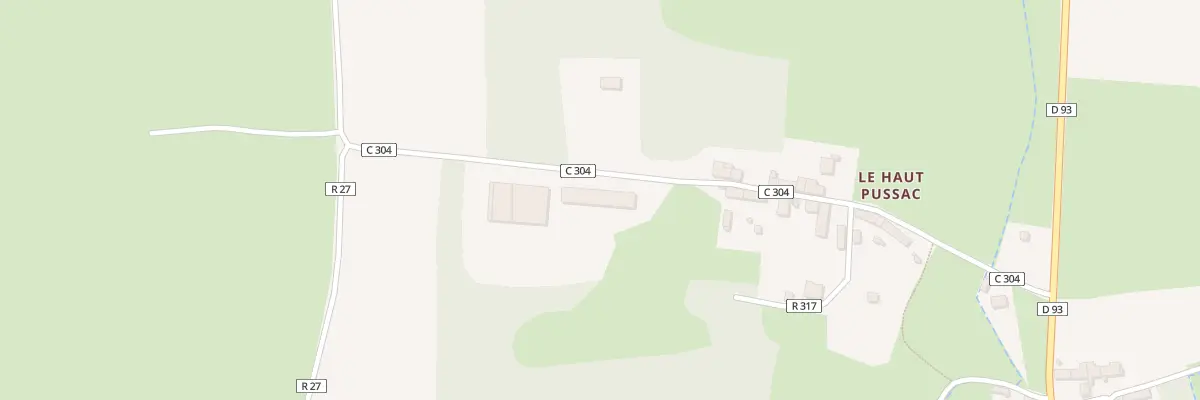 Plan du 5587 Le Haut Pussac à Tresbœuf