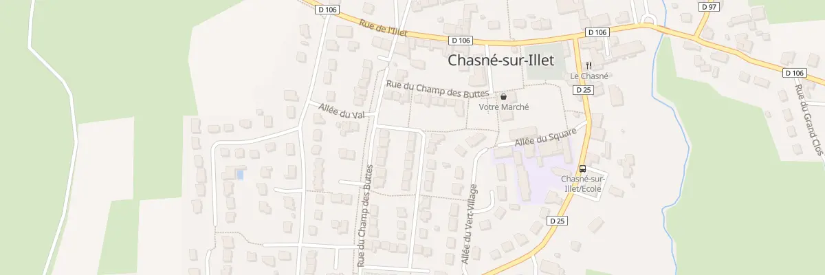 Plan du 25 Rue du Château à Motte à Chasné-sur-Illet
