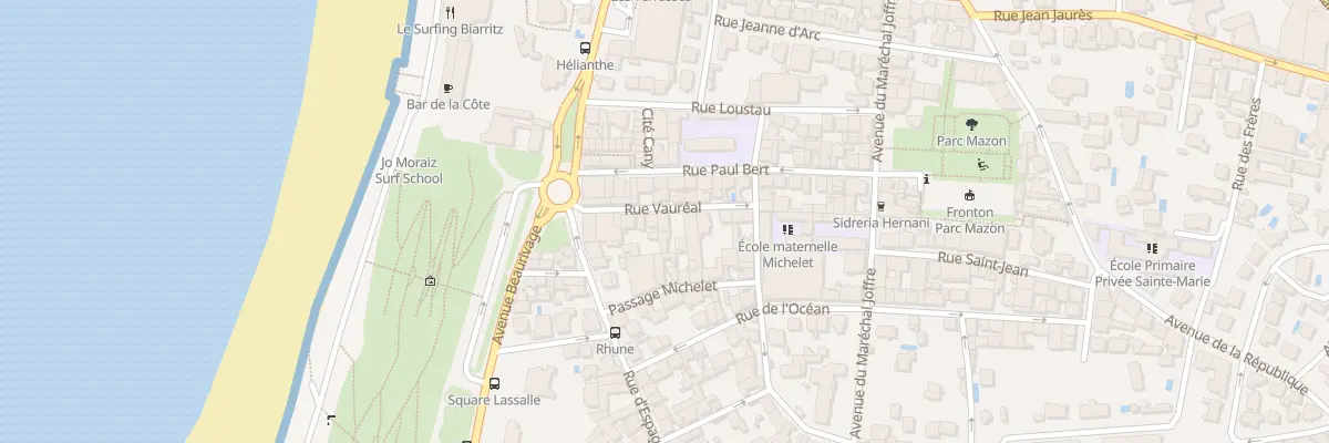 Plan du 8 Rue Vauréal à Biarritz