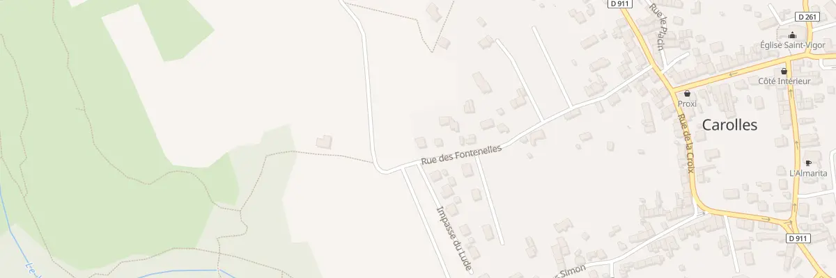 Plan du 38 Rue des Fontenelles à Carolles