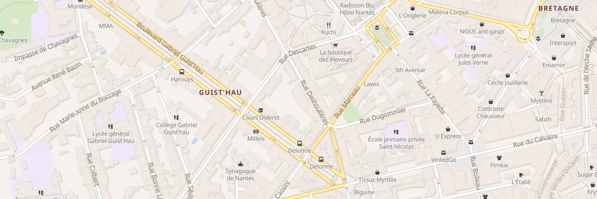 Plan du 7 Rue Deshoulières à Nantes