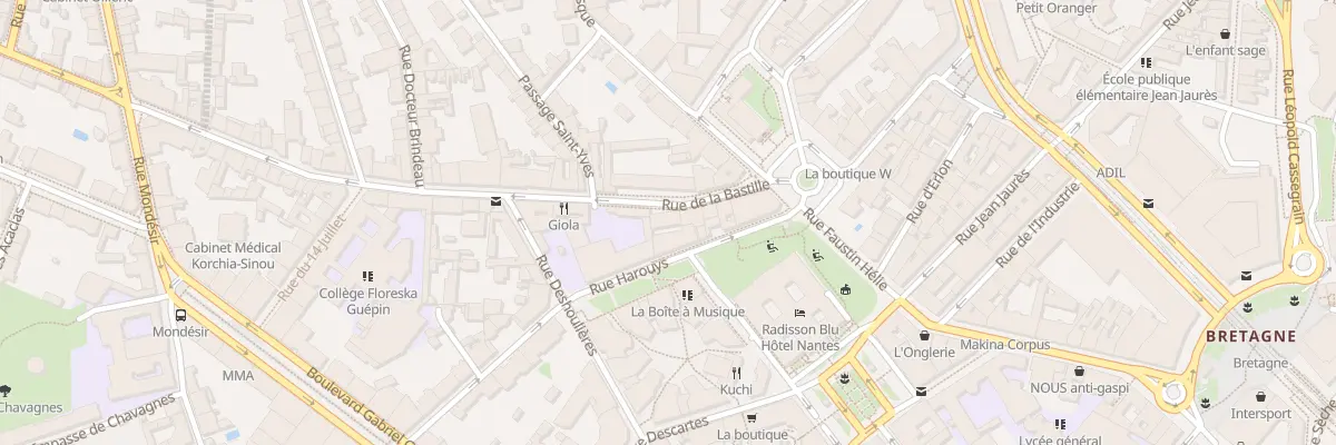 Plan du 9 Rue de la Bastille à Nantes