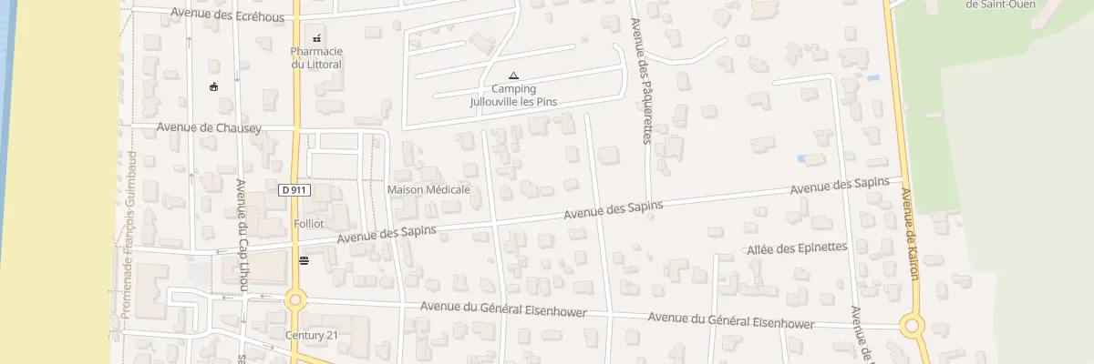 Plan du 23 Av des Sapins -Jullouville à Jullouville