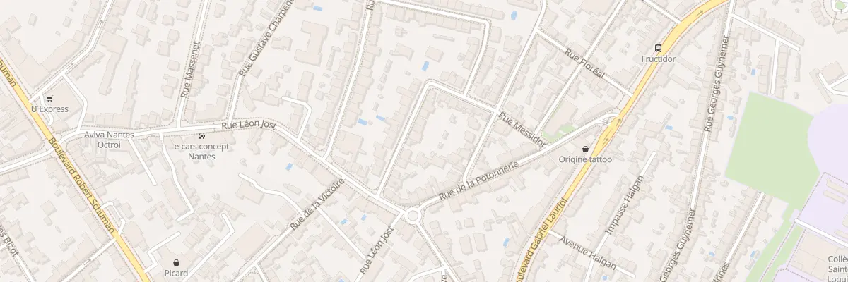Plan du 12 Rue Pierre Loti à Nantes
