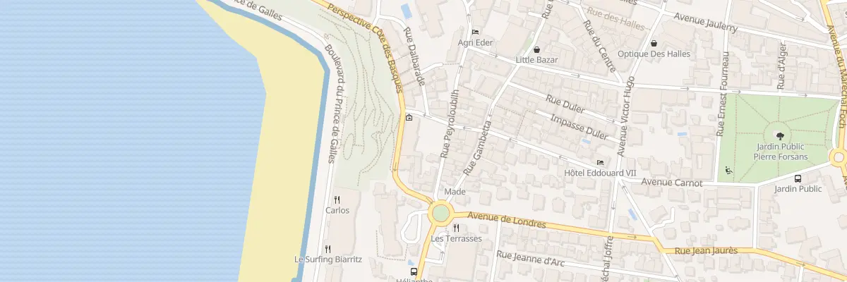 Plan du 47 Rue Perspect Cote des Basques à Biarritz