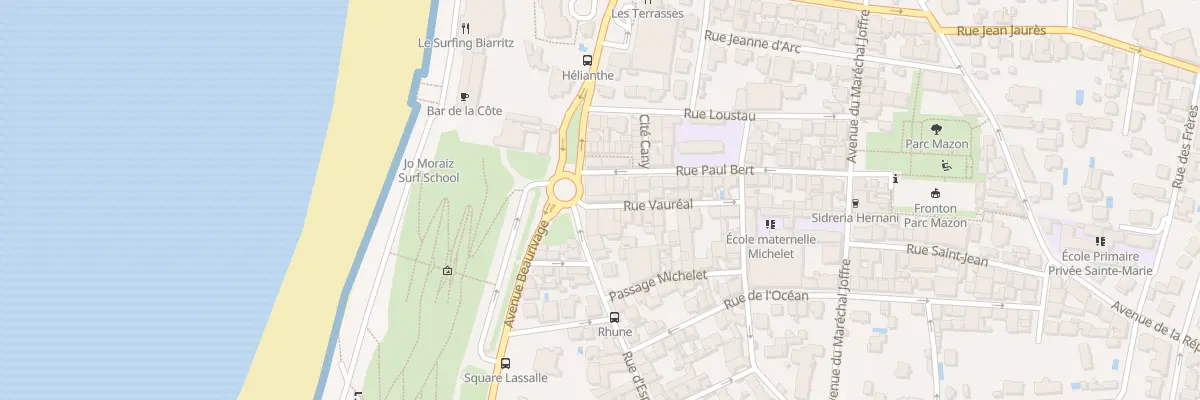 Plan du 1 Rue Vauréal à Biarritz