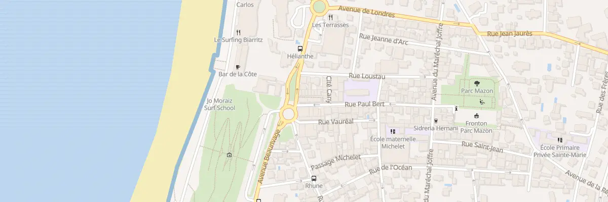 Plan du 1 Rue Paul Bert à Biarritz