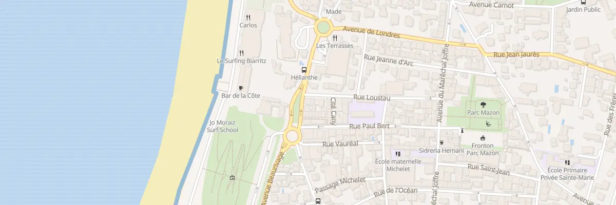 Plan du 1 Rue d’Espagne à Biarritz