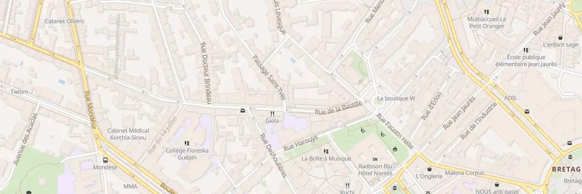 Plan du 18 Rue de la Bastille à Nantes