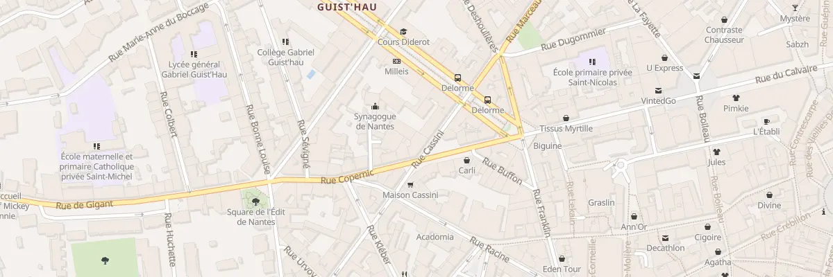 Plan du 3 Rue Cassini à Nantes