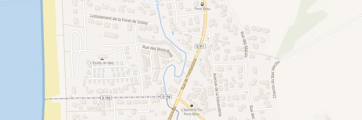 Plan du 224 Rue des Bons Amis à Saint-Pair-sur-Mer