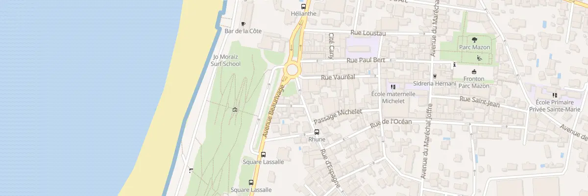 Plan du 14 Rue d’Espagne à Biarritz
