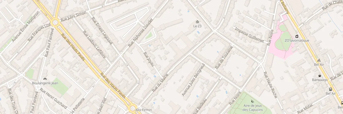 Plan du 28 Rue du Maine à Nantes