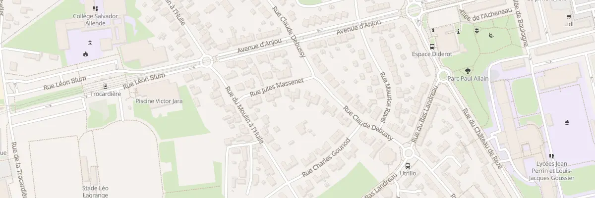 Plan du 1 Rue Jules Massenet à Rezé
