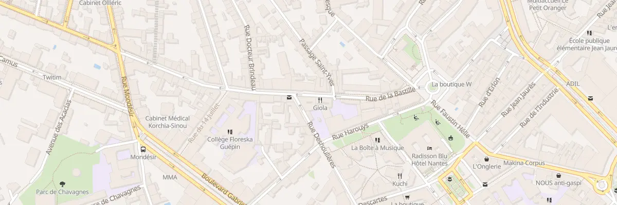 Plan du 32 Rue Deshoulières à Nantes