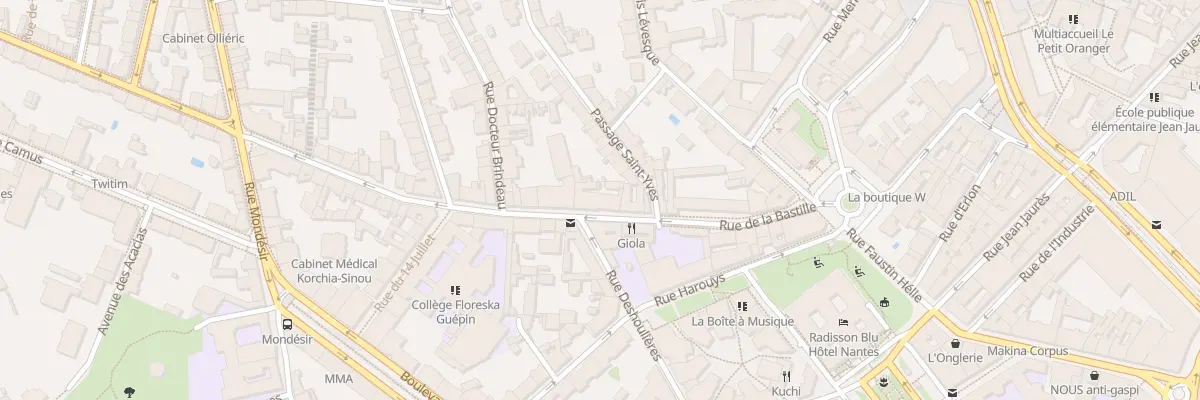Plan du 30 Rue de la Bastille à Nantes