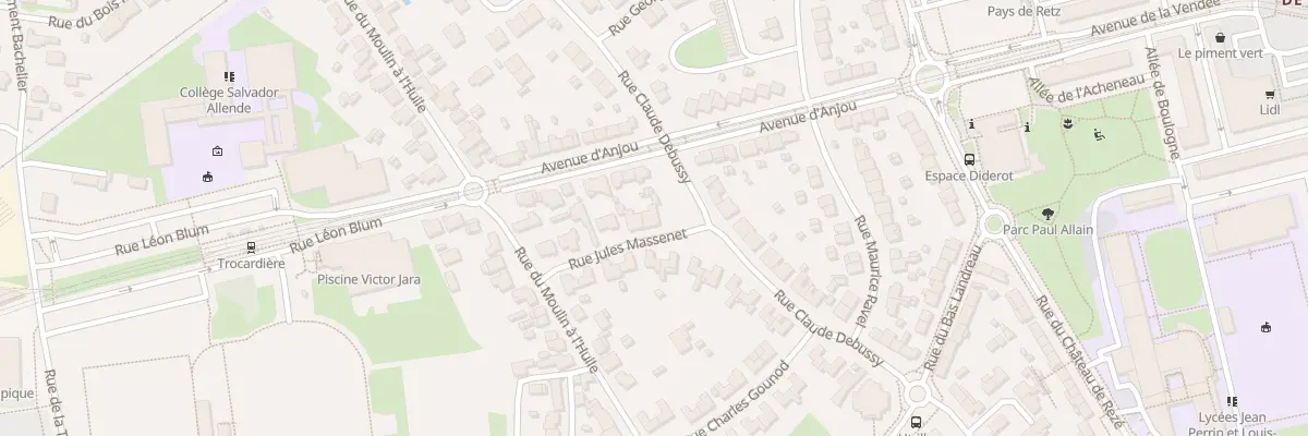 Plan du 2 Rue Jules Massenet à Rezé