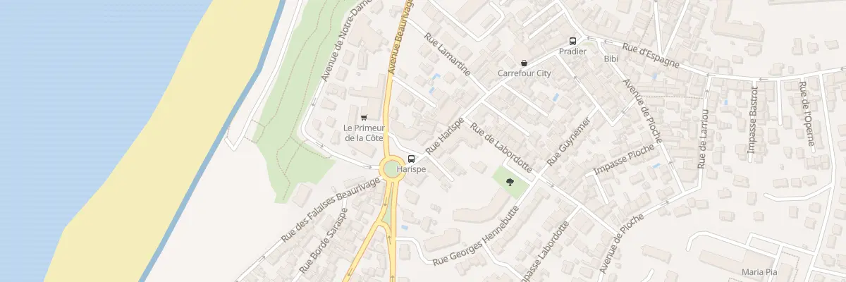 Plan du 30 Rue Harispe à Biarritz