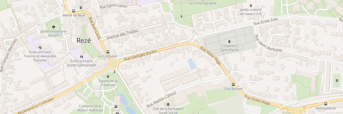 Plan du 11 Rue Georges Boutin à Rezé