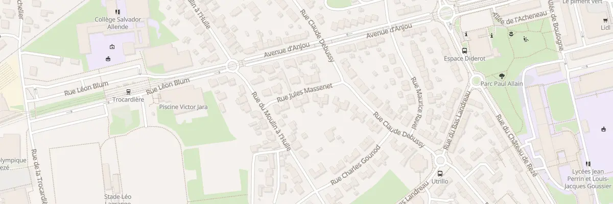 Plan du 5 Rue Jules Massenet à Rezé