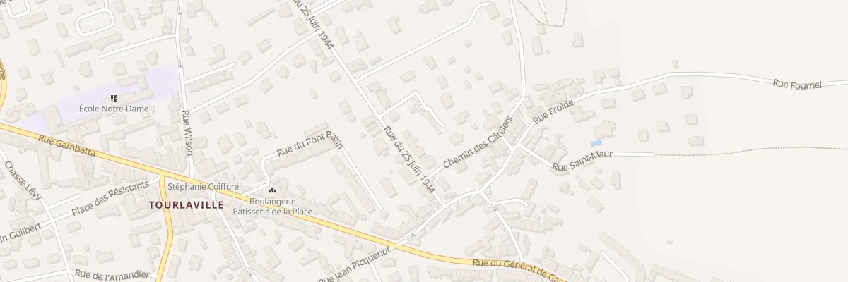 Plan du 68 Rue du 25 Juin 1944 à Cherbourg-en-Cotentin